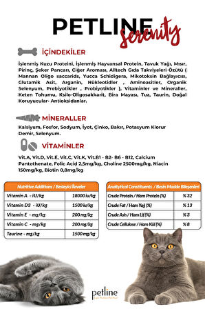 Petline Serenity Kuzu Etli Yetişkin Kedi Maması 24Kg (2x12Kg) 