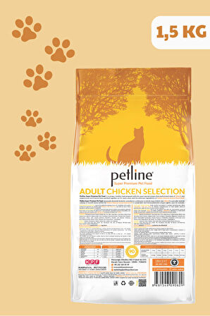 Petline Delicate Tavuklu Düşük Tahıllı Yetişkin Kedi Maması 1.5Kg