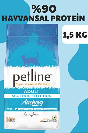 Petline Anchovy Hamsili Balıklı Yetişkin Kedi Maması 1.5Kg