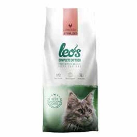 Leo's Tavuklu Kısırlaştırılmış Kedi Maması 15 KG