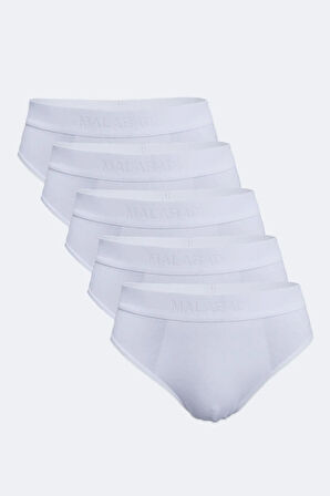 Beyaz Erkek 5 Li Modal Slip Külot 5m080