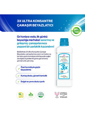 Biobellinda 3X Ultra Konsantre Çamaşır Beyazlatıcı 750 G x 2 Adet