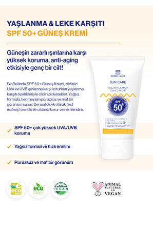 Biobellinda Yaşlanma & Leke Karşıtı Güneş Kremi +50 Spf 50 Ml x 2 Adet