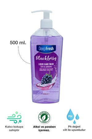 Deep Fresh Meyveli Sıvı Sabun Böğürtlen 500 ml