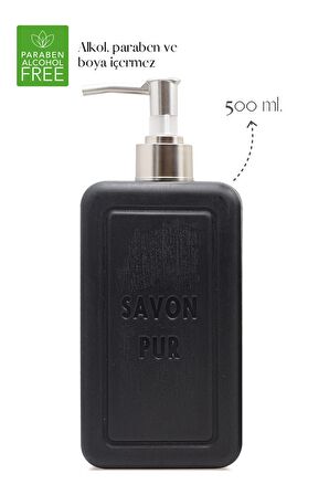 Savon Pur Luxury Vegan Sıvı Sabun Siyah 500 ml