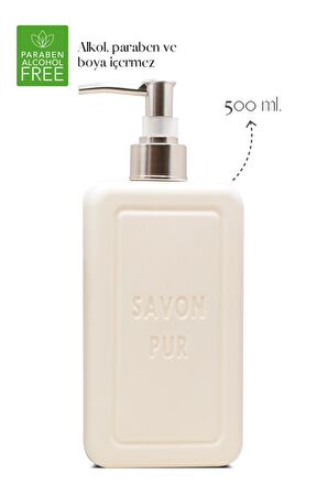 Savon Pur Luxury Vegan Sıvı Sabun Beyaz 500 ml