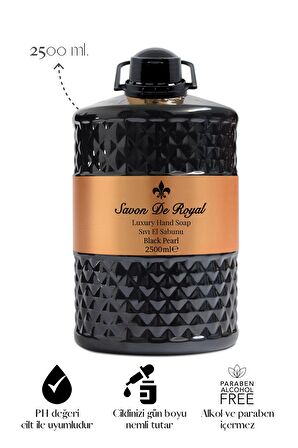 Savon De Royal Luxury Vegan Sıvı Sabun Black Pearl 2,5 lt