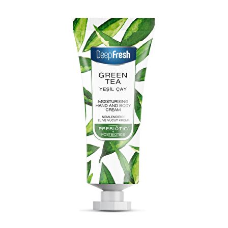 Deep Fresh Nemlendirici E Vitaminli ve Parabensiz Tüm Cilt Tipleri için Yeşil Çay Kokulu Vücut Kremi 50 ml 