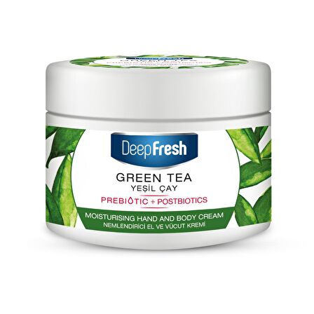 Deep Fresh Nemlendirici E Vitaminli ve Parabensiz Tüm Cilt Tipleri için Yeşil Çay Kokulu Vücut Kremi 250 ml 