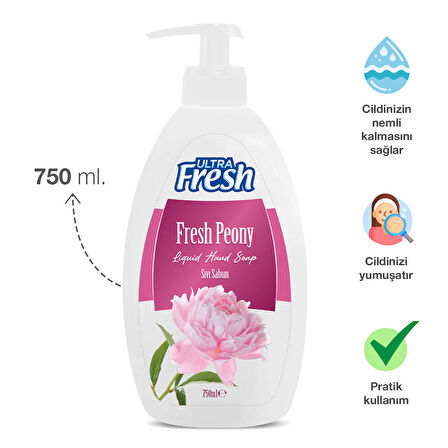 Ultra Fresh Sıvı Sabun Taze Şakayık 750 ml