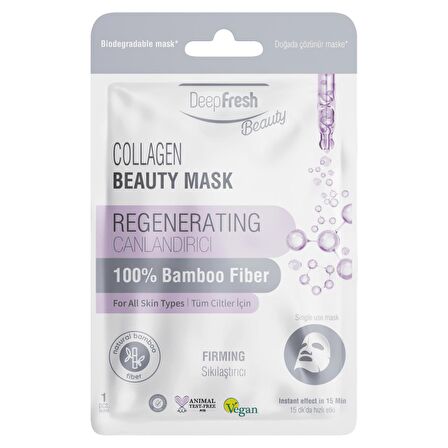 Deep Fresh Tek Kullanımlık Collagen Canlandırıcı Sıkılaştırıcı Yüz Maskesi Tekli