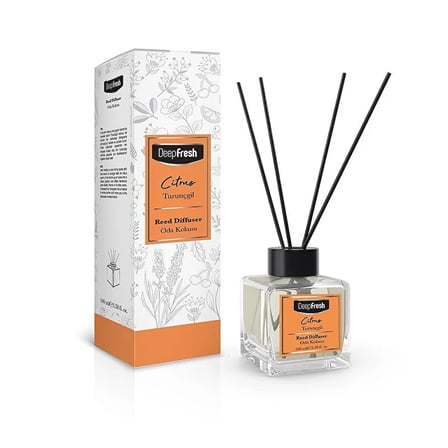 Deep Fresh Çubuklu Oda Kokusu 100 ml 3 lü Karma Set / Turunç-Kır Çiçekleri- Pudra 