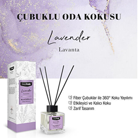 Deep Fresh Çubuklu Oda Kokusu Lavanta 100 ml