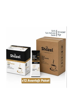 Shazel Sütlü Türk Kahvesi Sade x 12 Adet