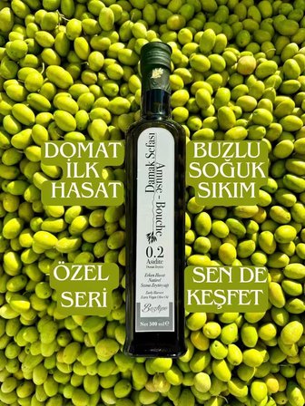 500 ml Yüksek Polifenollü Erken Hasat Natürel Sızma Zeytinyağı (2025/26) – Soğuk Sıkım, Filtresiz Damak Sefası 0,2 Asit