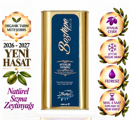 (2026/27) 1 LT Natürel Sızma Zeytinyağı Soğuk Sıkım Filtresiz