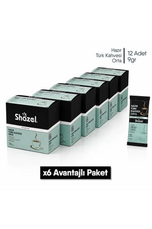 Hazır Türk Kahvesi | ORTA | 100 gr | 12'li | 6 Kutu