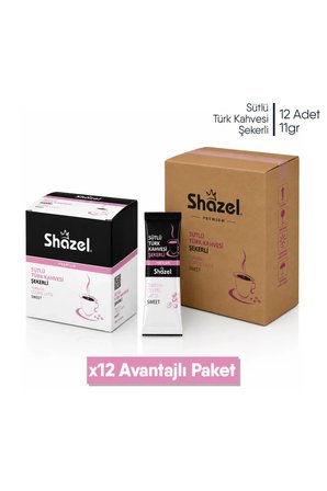 Hazır Sütlü Türk Kahvesi | Şekerli | 12'li x 9 gr | 12 Kutu
