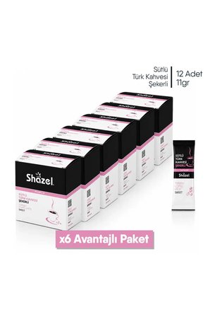 Hazır Sütlü Türk Kahvesi | Şekerli | 12'li x 9 gr | 6 Kutu