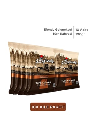 Efendy Geleneksel Türk Kahvesi | Orta Kavrulmuş | 100 gr | 10 Paket