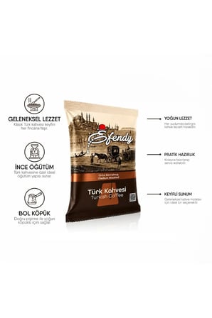 Efendy Geleneksel Türk Kahvesi | Orta Kavrulmuş | 100 gr | 10 Paket