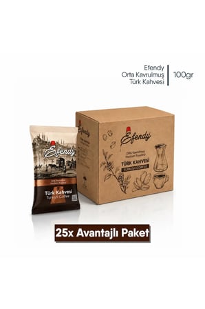 Efendy Geleneksel Türk Kahvesi | Orta Kavrulmuş | 100 gr | 25 Adet