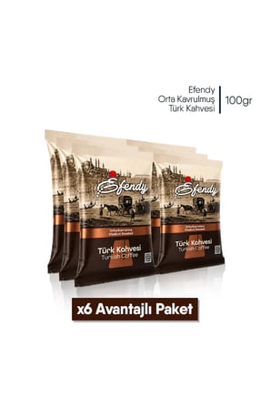 Efendy Geleneksel Türk Kahvesi | Orta Kavrulmuş | 100 gr | 6 Adet