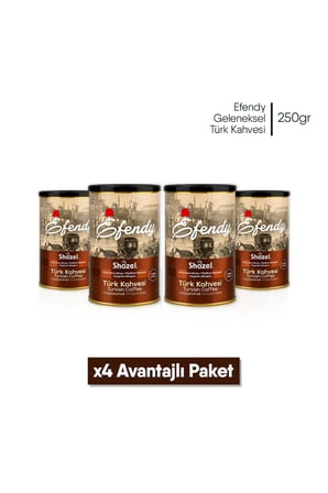 Efendy Geleneksel Türk Kahvesi | Orta Kavrulmuş | Teneke | 250 gr | 4 Adet