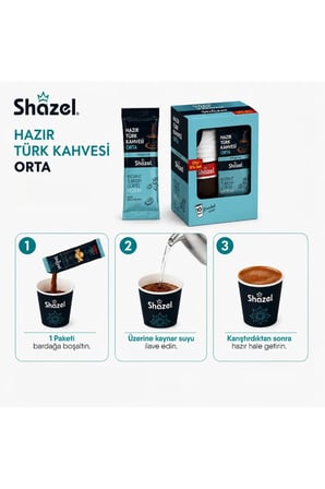 Hazır Türk Kahvesi | Orta | Ofis Seti (10 Adet x 1 Kutu) | 12 Kutu