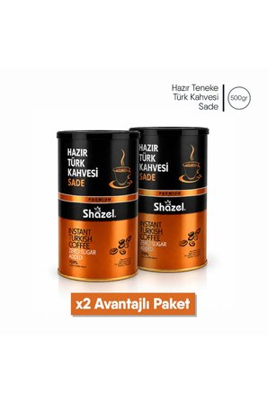 Hazır Türk Kahvesi | Sade | Teneke | 500 gr | 2 Teneke