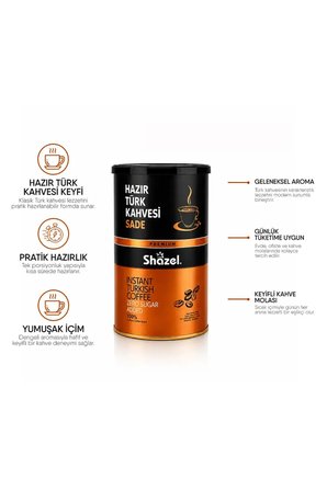 Hazır Türk Kahvesi | Sade | 500gr Teneke Kutu | Şekersiz
