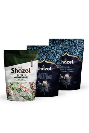 Shazel Hazır Menengiç Kahvesi 200 gr x 1 Adet + Osmanlı Dibek Kahvei 200 x 2 Adet 