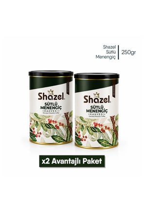 Shazel Sütlü Menengiç Kahvesi 250 gr Teneke x 2 Adet