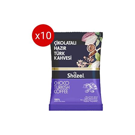 Shazel Çikolatalı Öğütülmüş Türk Kahvesi 10x100 gr 