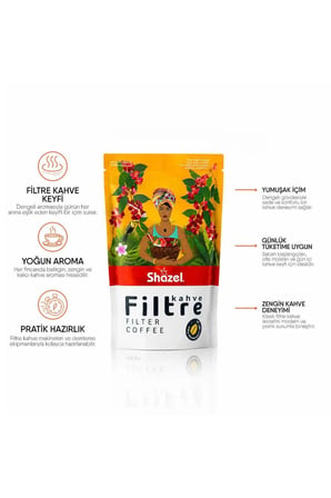 Shazel Özel Harman 250 Gr Öğütülmüş Filtre Kahve X 3 Adet