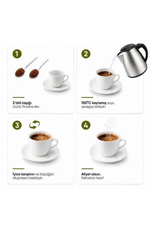 Hazır Türk Kahvesi | Antep Fıstıklı | Doypack | 200 gr | 18 Paket