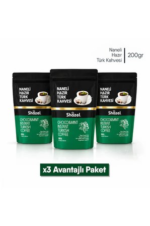 Naneli Hazır Türk Kahvesi | Doypack | 200 gr | 3 Adet