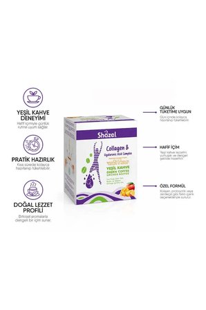 Kolojenli Ve Hyaluronik Asitli Detoks Yeşil Kahve 10g X 12 Adet