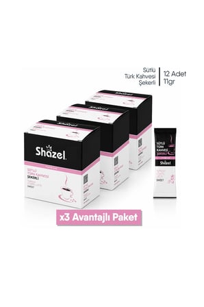 Shazel Sütlü Türk Kahvesi Şekerli x 3 Adet