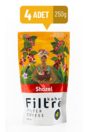 Shazel Özel Harman Filtre Kahve (öğütülmüş) 250 Gr X 4 Adet