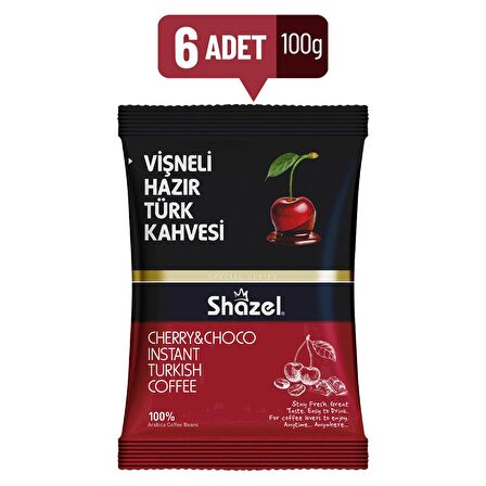 Shazel Special Vişneli Hazır Türk Kahvesi 100g x 6 adet