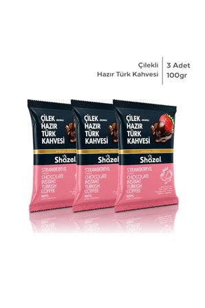 Hazır Türk Kahvesi | Çilekli | 100 gr | 3 Paket