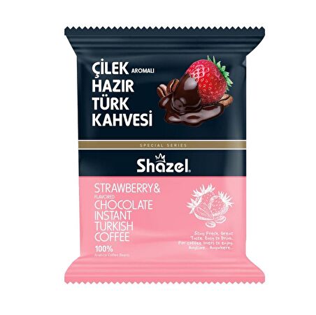 Shazel Çilekli Hazır Türk Kahvesi 100 g x 4 Adet