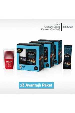 Hazır Osmanlı Dibek Kahvesi | Ofis Seti (10 Adet x 1 Kutu) | 3 Kutu