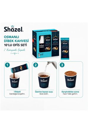 Hazır Osmanlı Dibek Kahvesi | Ofis Seti (10 Adet x 1 Kutu) | 3 Kutu