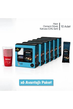 Hazır Osmanlı Dibek Kahvesi | Ofis Seti (10 Adet x 1 Kutu) | 6 Kutu