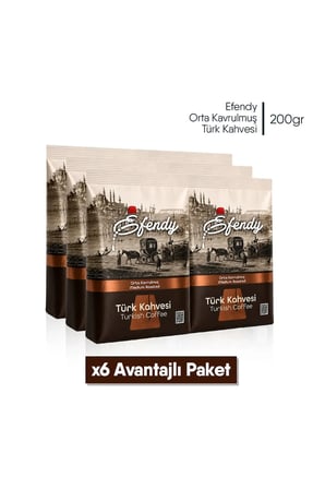 Efendy Geleneksel Türk Kahvesi | Orta Kavrulmuş | Doypack | 200 gr | 6 Adet