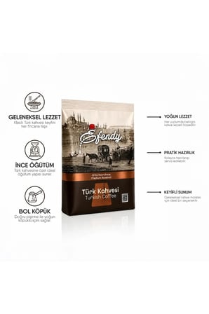 Efendy Geleneksel Türk Kahvesi | Orta Kavrulmuş | Doypack | 200 gr | 6 Adet