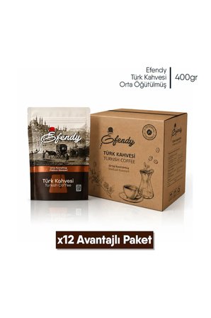 Efendy Geleneksel Türk Kahvesi | Orta Kavrulmuş | Doypack | 400 gr | 12 Adet