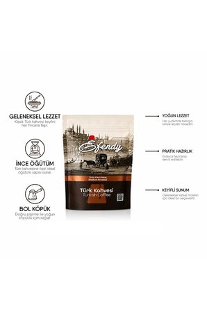 Efendy Geleneksel Türk Kahvesi | Orta Kavrulmuş | Doypack | 400 gr | 12 Adet